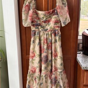 Abercrombie & Fitch Multicolor Floral Long Sleeve Dress